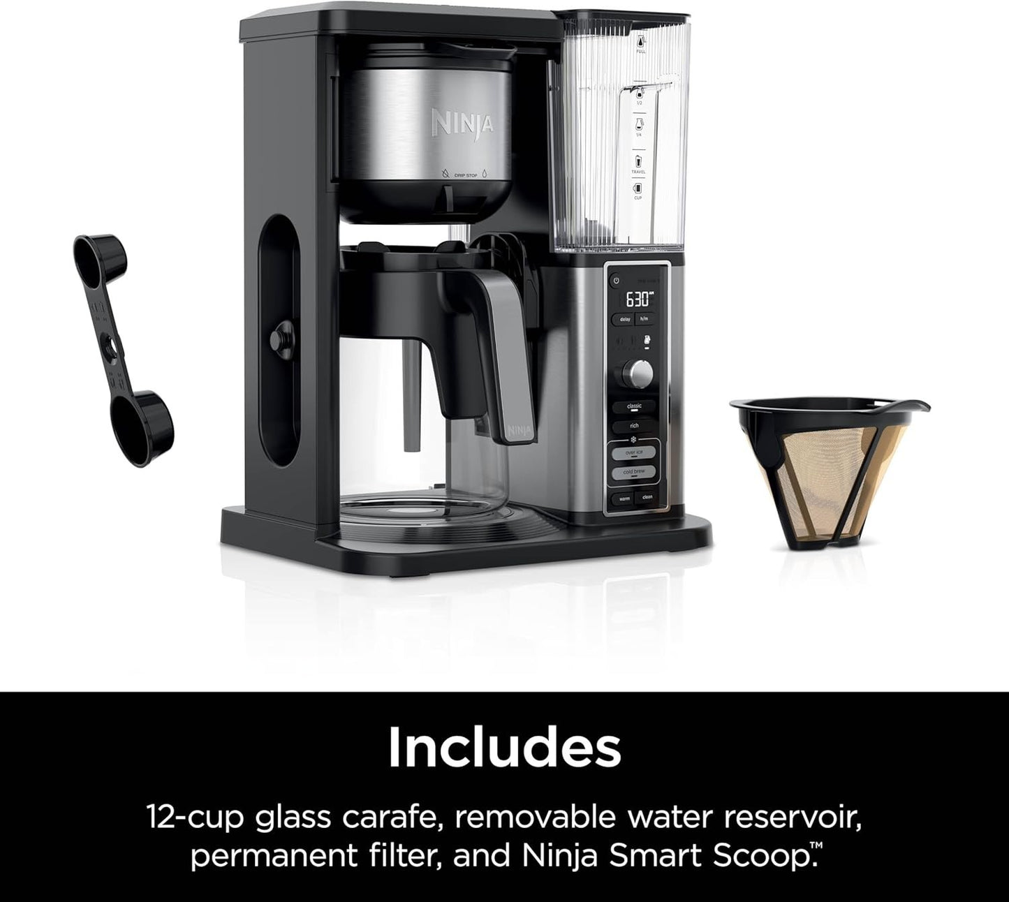 Ninja CM371 Hot & Iced XL Coffee Maker w/Rapid Cold Brew 12-cup Coffee Maker