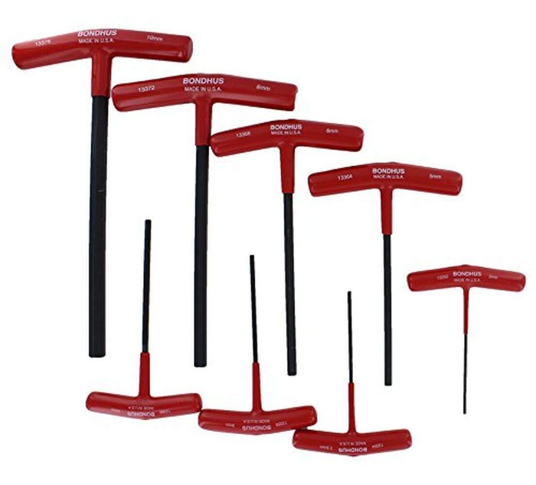 Bondhus 13389 Set of 8 Hex T-handles w/Stand, sizes 2-10mm