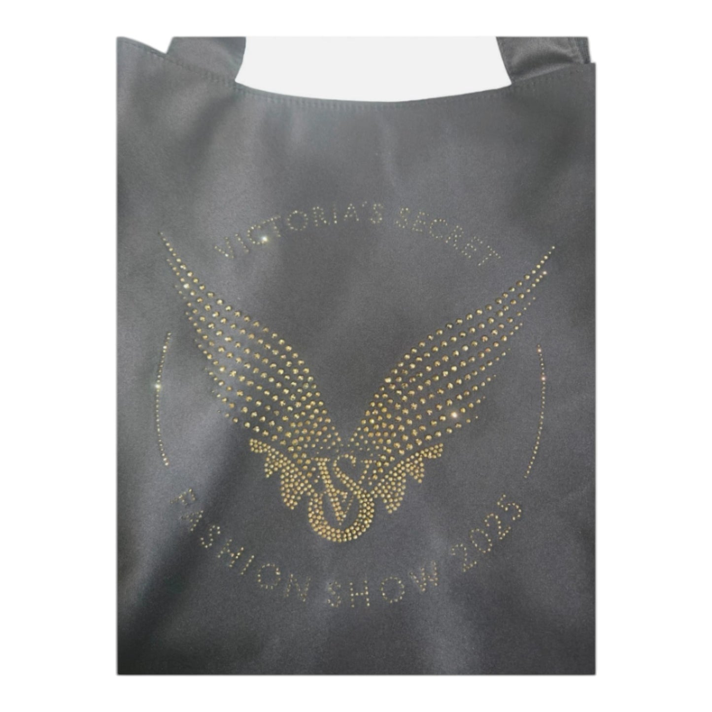 Victoria Secret Weekender Tote Bag Large Black Bling Rhinestone Travel Bag