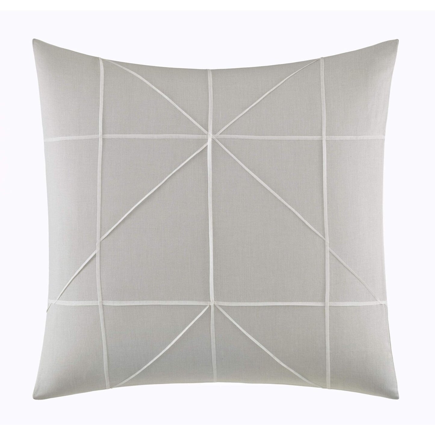 Vera Wang Layered Geometric Cotton Grey Duvet Cover