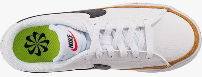 Nike Court Legacy Next Nature Women Shoe Wht/Blk/Desert Ochre - SZ 6 - DH3161100
