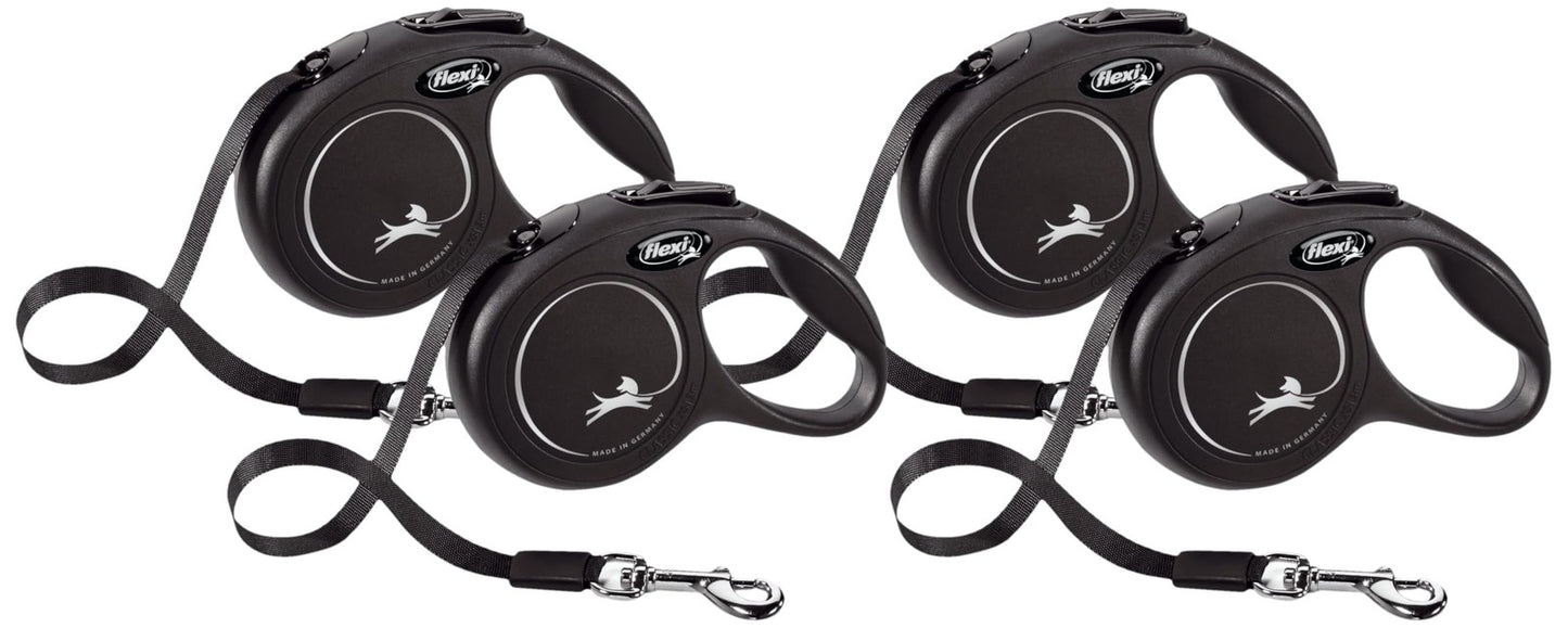 Flexi New Classic Tape Retractable Dog Leash for Dogs | Tangle Free Pet Walking