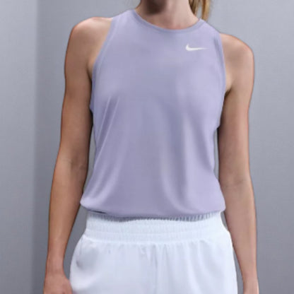 New Nike Dri-FIT Training Womens Tank Sleeveless Top DX0701 orchid purple