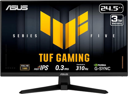 ASUS TUF Gaming 24.5 1080P 310Hz 0.3ms Monitor VG259QMR5A Black G-SYNC Series
