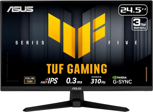 ASUS TUF Gaming 24.5 1080P 310Hz 0.3ms Monitor VG259QMR5A Black G-SYNC Series