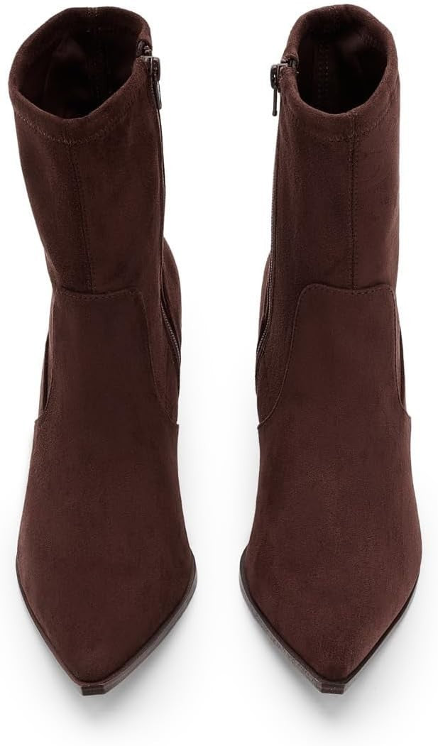Dolce Vita DV Lalana Boots Womens Size 7 Brown Faux Suede Ankle Booties New