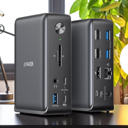 Anker  13-in-1 USB-C Docking Station 85W Charging Triple Display + 6ft 60W Cable