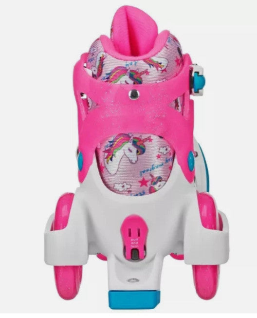 ROLLER DERBY SPORT KID'S ROLLER SKATE - UNICORN SIZE 11-2 : ADJUSTABLE SIZE -