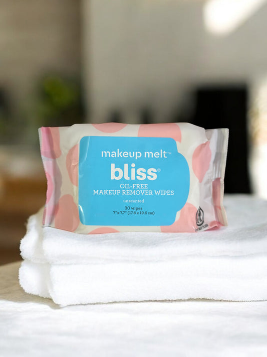 Bliss Makeup Melt Oil Free Makeup Remover Wipes 30 Wipes Per Pack