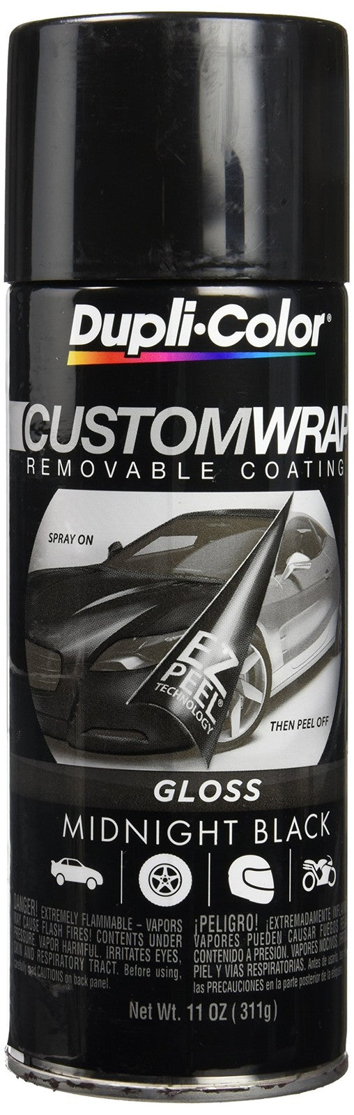 Dupli-Color ECWRC8400 Custom Wrap Gloss Removable Automotive Paint - Midnight B
