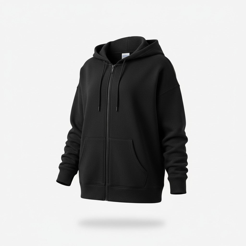 Girls SO Oversized Full Zip Front Hoodie - Black - #70081655 - $26.99 MSRP