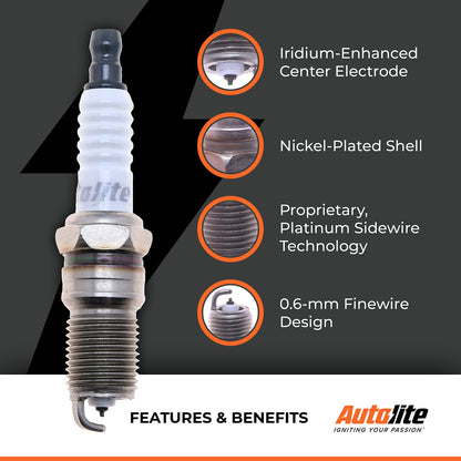 Autolite XP5863 Iridium XP Spark Plug, Pack of 1