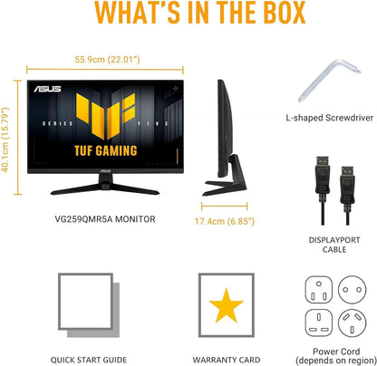ASUS TUF Gaming 24.5 1080P 310Hz 0.3ms Monitor VG259QMR5A Black G-SYNC Series