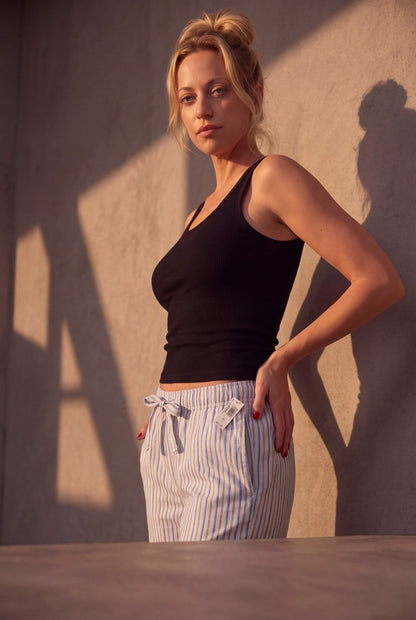 Gap Poplin Pajama Pants - Soft Cotton - 2 pockets - elastic waist - 2 Button Fly