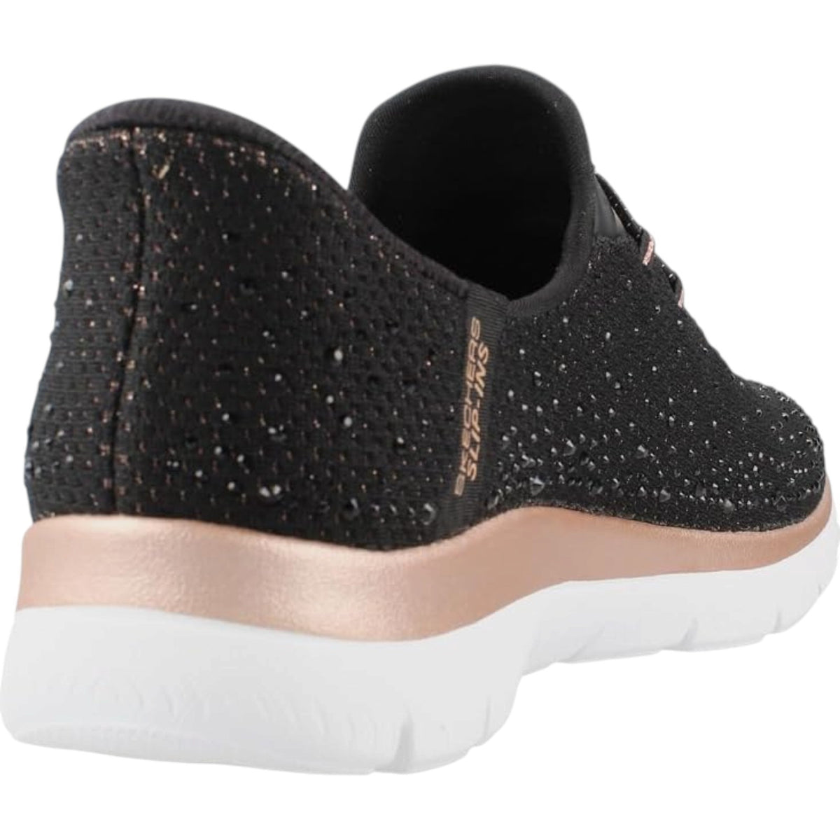 Women's Skechers Slip Ins Summit Brilliant Shine Sneakers Black or White Availab