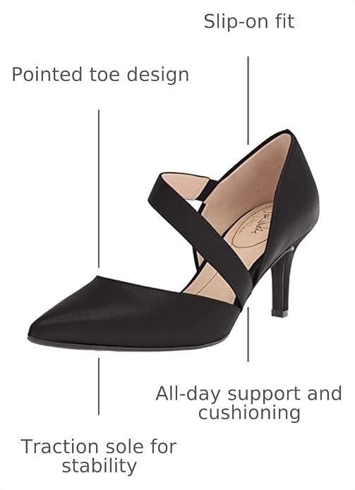 LifeStride Womens Suki Pumps Black Heirloom 6.5 Women's Heels New