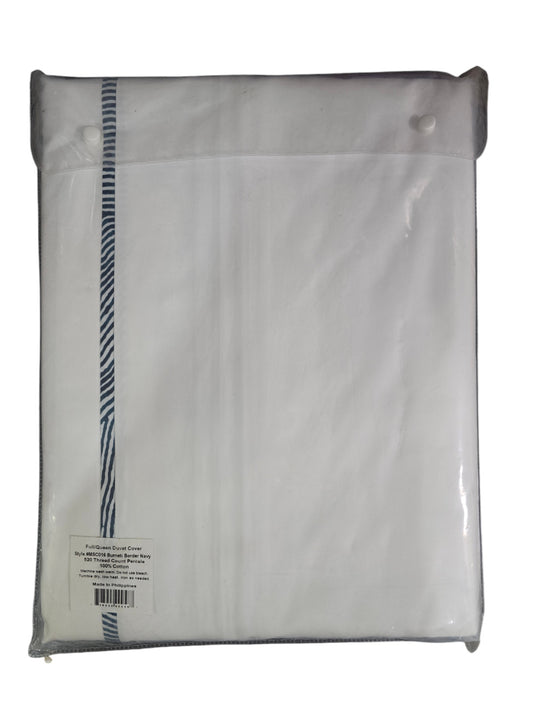 MATOUK Schumacher Burnett Boarder Navy Duvet Cover, Full/Queen