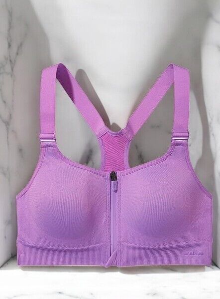 PINK Seamless Air Front-Close High-Support Sports Bra, L-DD, Glazed Violet Purpl