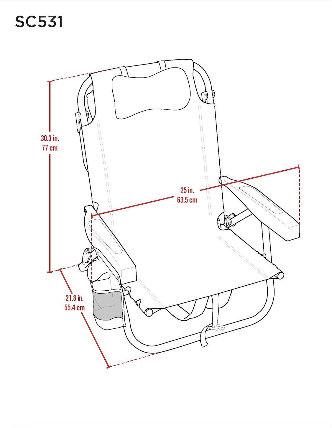 Tommy Bahama 2 Pack Backpack Beach Chair 5 Position Chair, Including Lay Flat