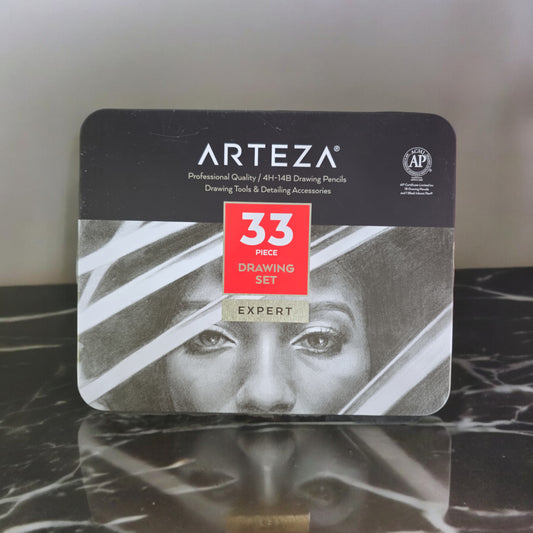 ARTEZA EXPERT 33 Piece Professional Quality 4h-14B Drawing Pencils Charcaol