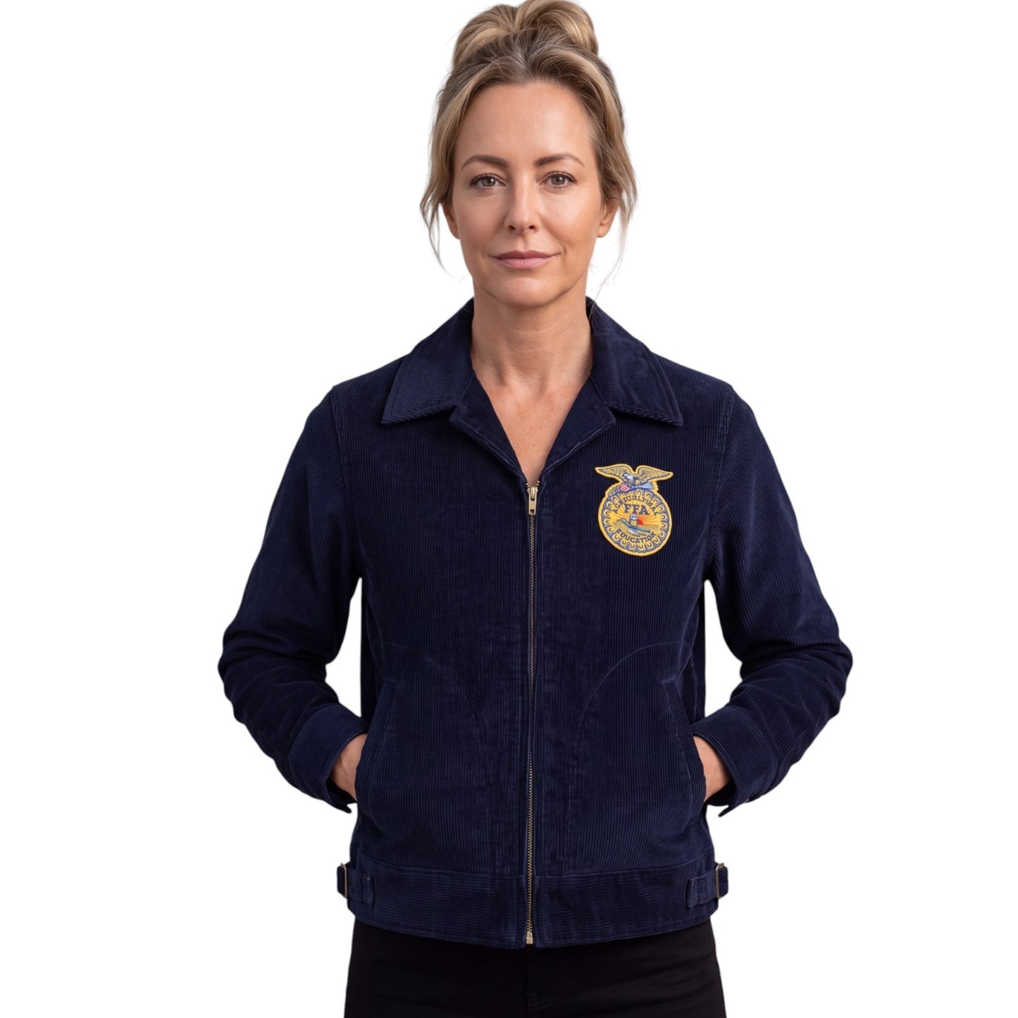 FFA Blue Corduroy Jacket with FAA emblem | Agricultural Education | Navy Blue