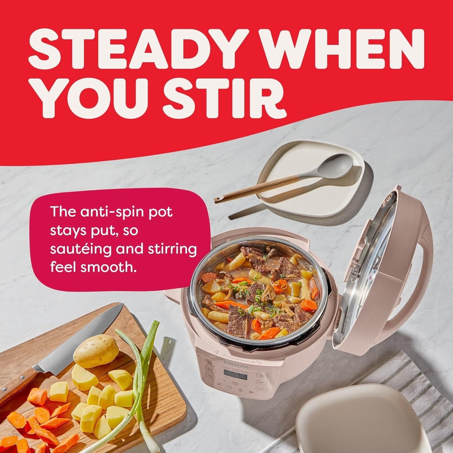 Compact 4QT Multi-Cooker, Pressure Cooker, Slow Cooker White Instant Pot