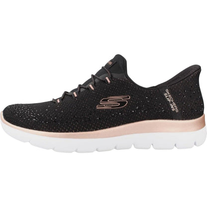 Women's Skechers Slip Ins Summit Brilliant Shine Sneakers Black or White Availab
