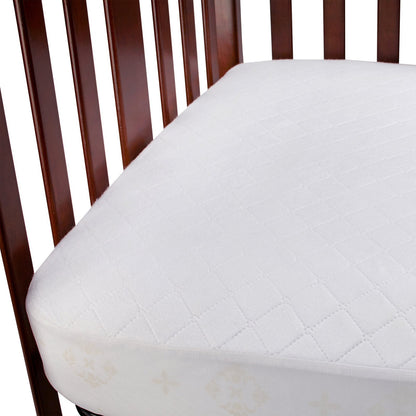 Carters Waterproof Fitted Quilted Crib and Toddler Protective Mattress Pad