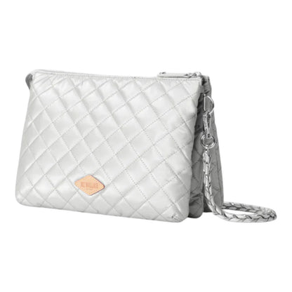MZ Wallace Large Crosby Pippa Quilted Crossbody Bag 1349C1984 Pebble Liquid