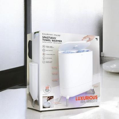 Sharper Image SpaStudio Towel Warmer in White - NEW