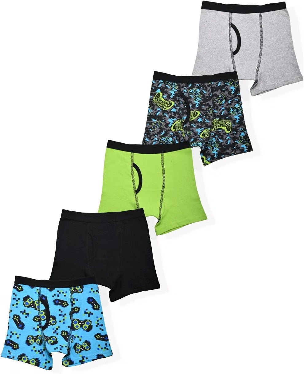 NEW~Wonder Nation Boxer Briefs Underwear Boy Multicolor Elastic Waist 5 Pack~Sma