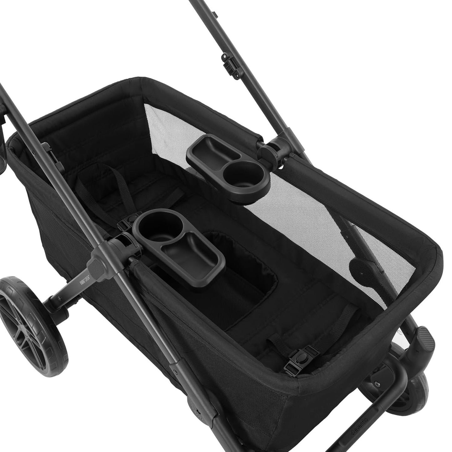 evenflo Omni Crew 3-in-1 Stroller Wagon, Licorice Black,  Fits upto Two Children