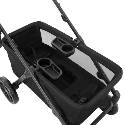 evenflo Omni Crew 3-in-1 Stroller Wagon, Licorice Black,  Fits upto Two Children