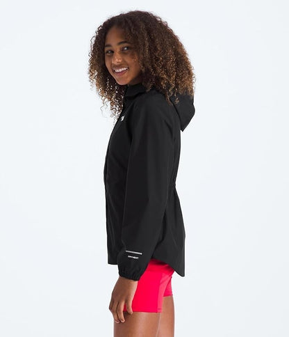 The North Face Girls Antora Rain Jacket Black Size M Waterproof Windproof Hooded