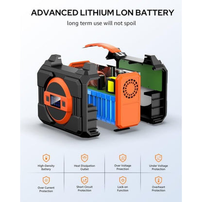 Portable Power Station Bank 300W Rated (600W Peak), 220Wh Solar Powered HP200L