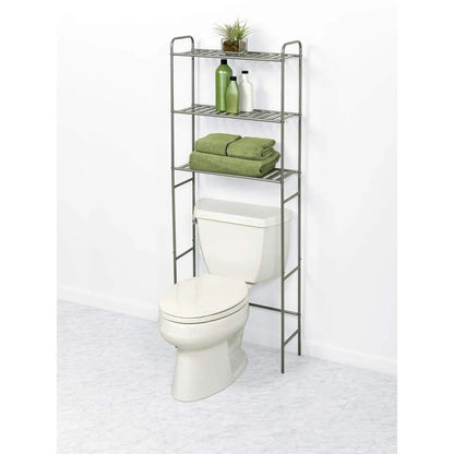 Glacier Bay 22.8" Over-The-Toilet Space Saver in Satin Nickel, 3 Shelves