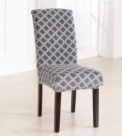 Great Bay Home Printed Velvet Plush Dining Chair Slipcovers. Washable Chair Cov