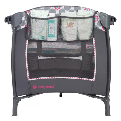 Nursery Center Playard Baby Trend Lil Snooze Deluxe II Daisy Dots - PY86B63C