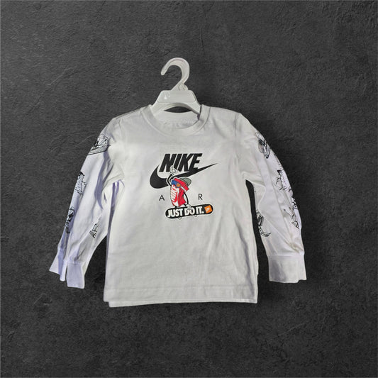 Nike Toddler Long-Sleeved Graphic Tee, White
