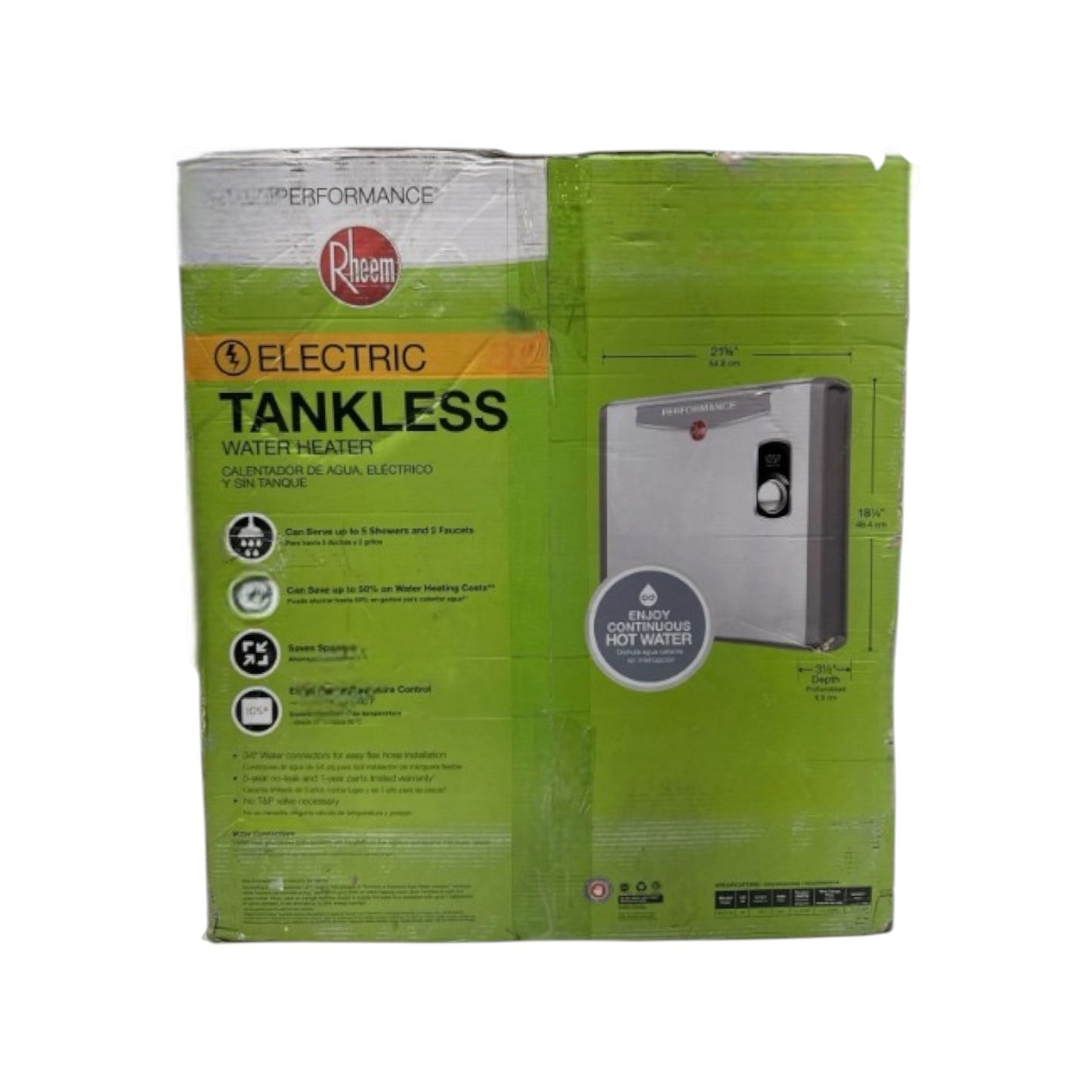 Rheem Performance 36kw Tankless Electric Water Heater RETEX-36 Open Box