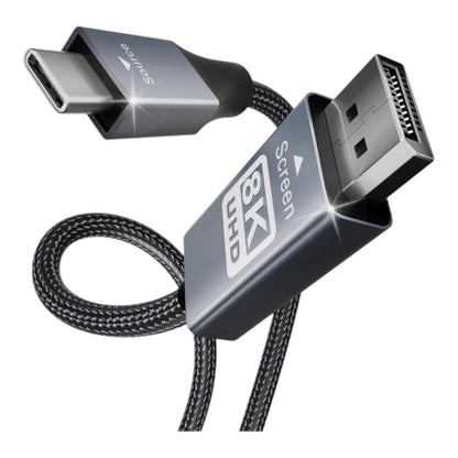 BENFEI USB-C to DisplayPort 6ft 8K@60Hz 4K@144Hz Gray Cable