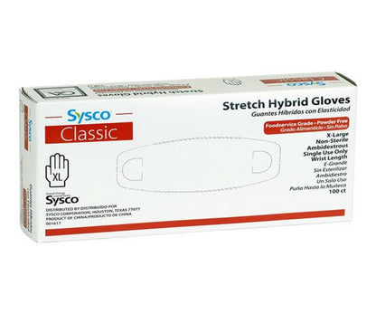 Sysco Classic Glove Poly Hybrid Stretch Clear Extra Large 5081627