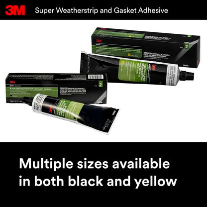 3M Black Super Weatherstrip and Gasket Adhesive, 08008, 5 fl oz, 1 Per Pack