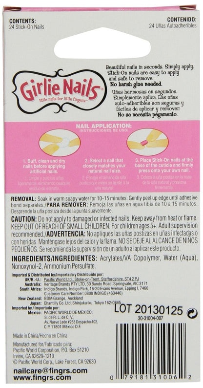 Pacific World Fingers Lil Fingers Nails Star, 24 ct