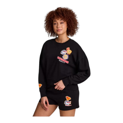 Reebok Women's Supergirl Graphic Sweatshirt & French Terry Graphic Shorts