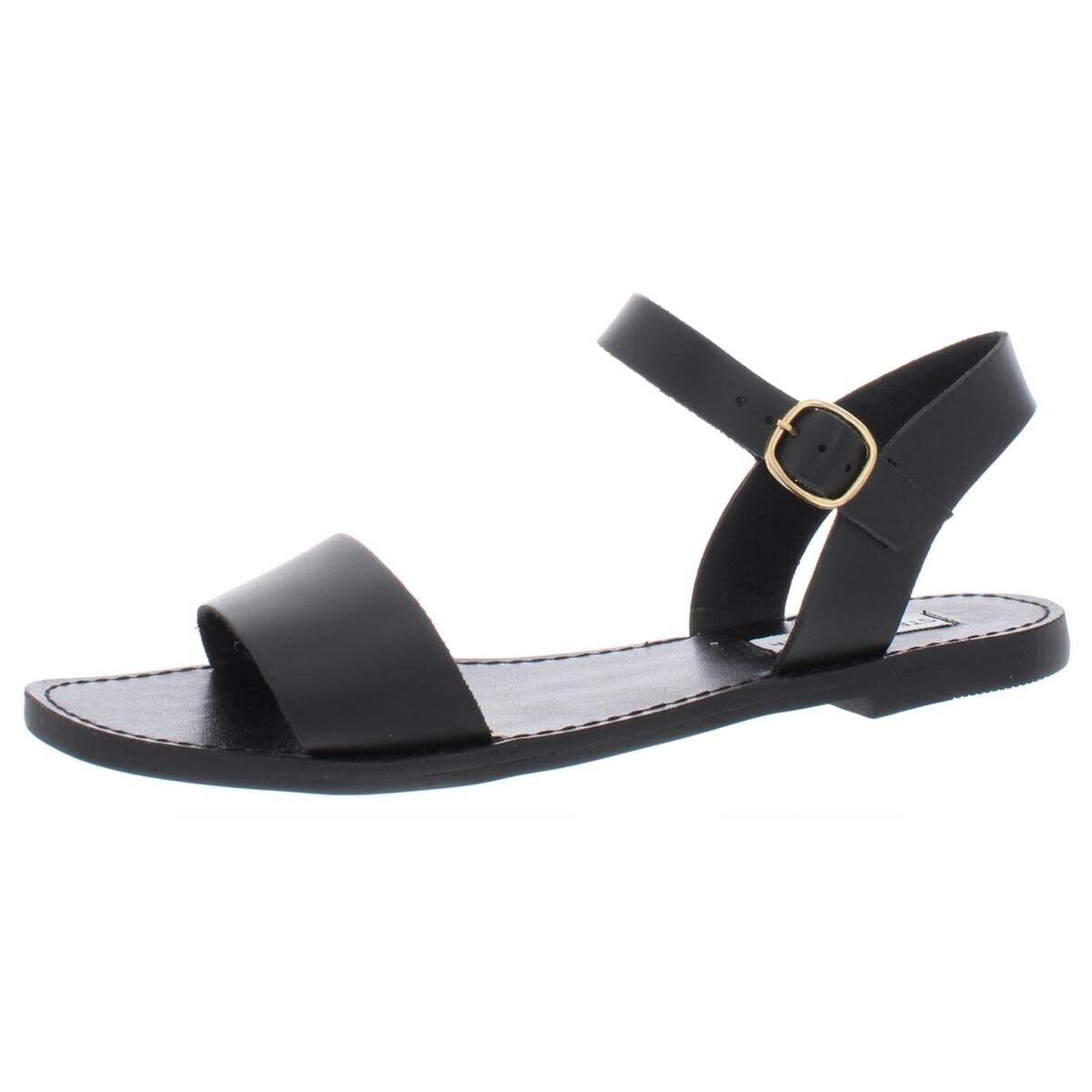 Steve Madden Women's Donddi Sandal - Black Leather Size 8 NIB