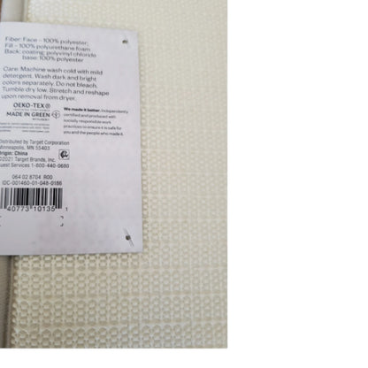 Light Gray Boucle Memory Foam Bath Rug, 17" X 24"