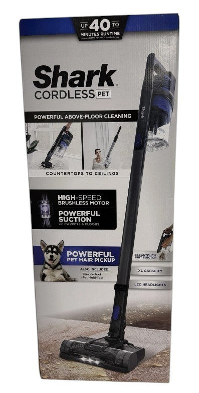 Shark Cordless Pet  IX141 Cordless Stick Vacuum Cleaner - Blue Iris