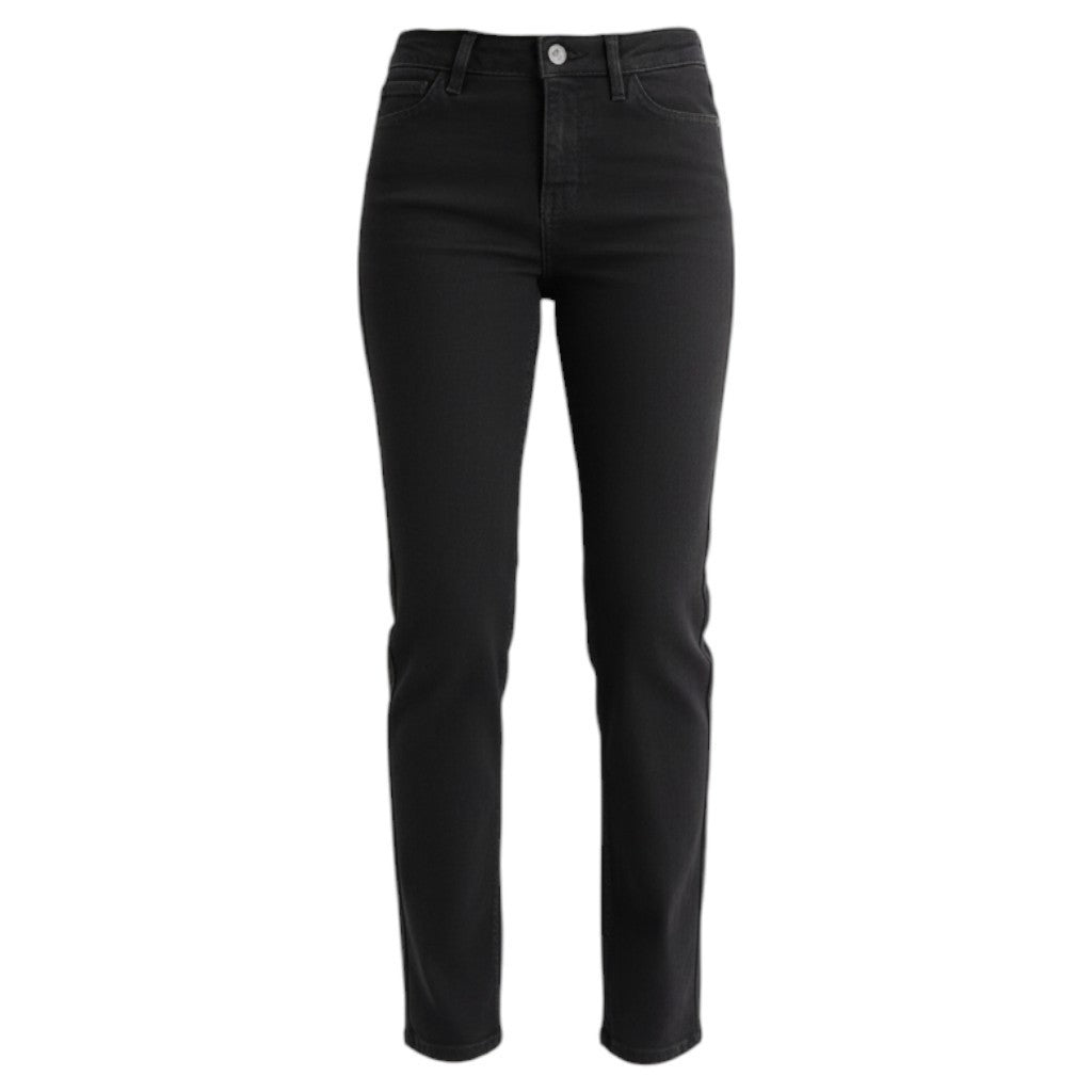 LIZ CLAIBORNE LANA HIGH RISE STRAIGHT LEG BLACK WASH DENIM JEANS - NWT