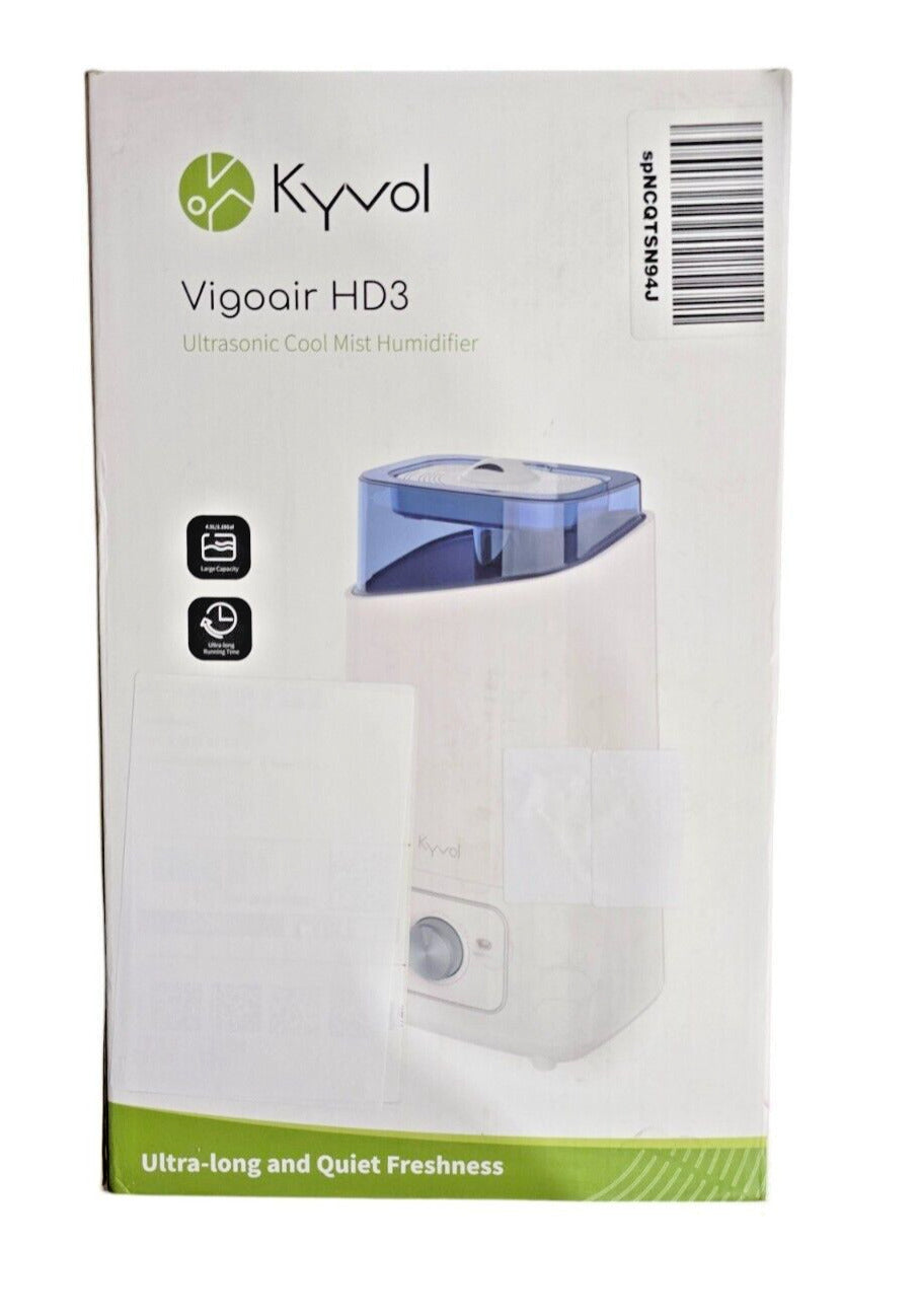 Kyvol HD3 Humidifier (White), 4.5L Cool Mist Humidifiers, 26dB Quiet Ultrasonic